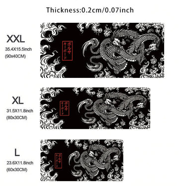 Japanese Dragon XL Gaming Mouse Pad - InspiredGrabs.com
